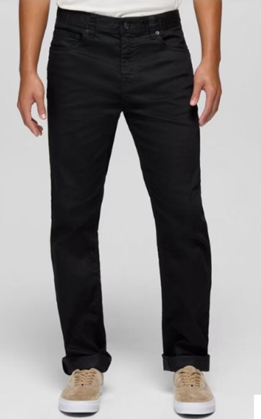 prAna‎ Bridger Slim Jean Mens 31x30 Black Out Organic Cotton Stretch Denim